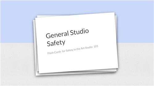 General Studio Safety flash card photo 